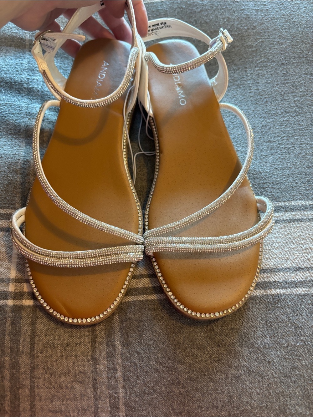 Willow Silver Beaded Strappy Sandals